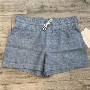 Athleta Blue Cabo Linen 4” Women's Shorts